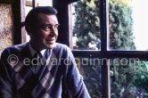 Dirk Bogarde, British leading actor of Dutch descent, at his home. Grasse 1980. - Photo by Edward Quinn