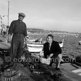 Marlon Brando at the port in Bandol 1954. - Photo by Edward Quinn