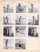 Myriam Bru, "Miss Cannes" and "Miss Côte d’Azur 1950", who later married German actor Horst Buchholz and became fashion model agent. Probably Juan-les-Pins 1951. Contact prints. Photos from original negatives available. - Photo by Edward Quinn