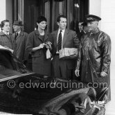 Bernard Buffet and his wife Annabel Schwob. Carlton Hotel. Cannes 1962. - Photo by Edward Quinn