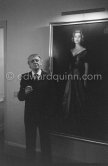 Anthony Burgess ("Clockwork Orange") lived in Monte Carlo. Here he is at the Princess Grace Irish Library at Monaco-Ville, seen on the right is a painting of Princess Grace. Monaco 1987. - Photo by Edward Quinn