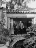 Alexander Calder and Hans Hartung at Hartung's house. Saint-Paul-de-Vence 1961. - Photo by Edward Quinn