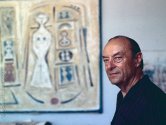 Massimo Campigli at his studio in Saint-Tropez 1964. - Photo by Edward Quinn