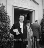 Italian painter Felice Casorati. and his wife, Daphne Casorati-Maugham, british painter, wife of Italian painter Felice Casorati, niece of Somerset Maugham. Nice 1951 - Photo by Edward Quinn