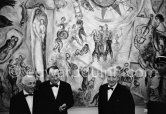 Marc Chagall, André Malraux, Aimé Maeght. Inauguration of the Fondation Maeght. Saint-Paul-de-Vence 1964. - Photo by Edward Quinn