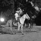 The son of Napoleon, an excellent horseman, is played by Claude Chaplan in Napoleon, a French historical epic movie directed by Sacha Guitry. Caussols 1954. - Photo by Edward Quinn