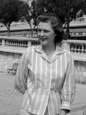 Pamela Churchill, ex-wife of Randolph Churchill, Monaco harbor 1954. - Photo by Edward Quinn