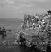 Pamela Churchill. Eden Roc, Cap d'Antibes 1954 - Photo by Edward Quinn