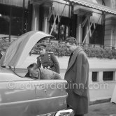 René Clément, one of the leading French film directors after the war ("Jeux interdits" - "Forbidden Games"). Monte Carlo 1954. Car: Buick Roadmaster 1953 2-door hardtop - Photo by Edward Quinn