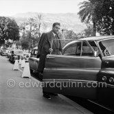 René Clément, one of the leading French film directors after the war ("Jeux interdits" - "Forbidden Games"). Monte Carlo 1954. Car: Buick Roadmaster 1953 2-door hardtop - Photo by Edward Quinn