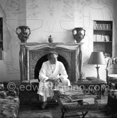 Jean Cocteau at Villa Santo Sospir. Saint-Jean-Cap-Ferrat 1952. - Photo by Edward Quinn