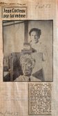 Jean Cocteau. Press clipping: L'ESPOIR, 7.2.1953. - Photo by Edward Quinn