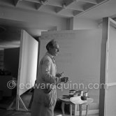 Jean Cocteau, making a drawing for the 6th Cannes Film Festival. Cannes 1953. - Photo by Edward Quinn