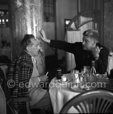 Jean Cocteau and not yet identified person. Cannes Film Festival 1954. - Photo by Edward Quinn