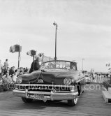 Concours d’Elégance Automobile. 1951 Lincoln Cosmopolitan convertible of Rona Leslie won Grand Prix. Cannes 28.3.1951. - Photo by Edward Quinn