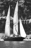 Niarchos' Schooner Le Créole. Villefranche 1955. - Photo by Edward Quinn