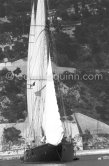 Niarchos' Schooner Le Créole. Villefranche 1955 - Photo by Edward Quinn