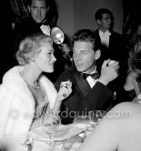 Bella Darvi and Jean-Pierre Aumont. Cannes 1955. - Photo by Edward Quinn