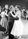 Bella Darvi and Darryl F. Zanuck at a Gala Evening, Cannes Film Festival 1956. - Photo by Edward Quinn