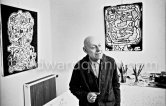 Jean Dubuffet at his studio in Vence 1966. - Photo by Edward Quinn