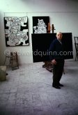 Jean Dubuffet at his studio, Vence 1966. - Photo by Edward Quinn