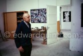 Jean Dubuffet at his studio, Vence 1966. - Photo by Edward Quinn