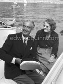 English Prime Minister Sir Anthony Eden and his wife Clarissa (niece of Sir Winston Churchill). Villeranche 1953. - Photo by Edward Quinn