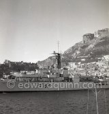 HMS Magpie. The ship was the only vessel commanded by Lieutenant-Commander the Duke of Edinburgh, who took command on 2 September 1950, when he was 29. Here it is on an official 5-days visit with the Royal Fleet to Monte Carlo, Feb. 1951 - Photo by Edward Quinn