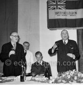 Prince Philip, Duke of Edinburgh, meets members of the Royal British Legion, Nice-Monaco Branch. Nice, March 1955. - Photo by Edward Quinn