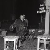 Nadejda Mountbatten, Marchioness of Milford Haven, aunt of Prince Philip, Duke of Edinburg, after a dinner at the famous restaurant "Felix". Cannes 1955. - Photo by Edward Quinn