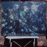 In the garden of Max Ernst's house: "Der letzte Wald" ("La derniere forêt") first version, 1960-1969. - Photo by Edward Quinn