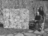 Max Ernst and Dorothea Tanning in the garden of their home with "La fête à Seillans". Seillans 1966. - Photo by Edward Quinn
