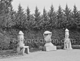 Sculpture in the garden of the second house of Max Ernst and Dorothea Tanning in Seillans 1975. - Photo by Edward Quinn