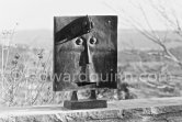 Sculpture in the garden of the second house of Max Ernst and Dorothea Tanning in Seillans 1975. - Photo by Edward Quinn