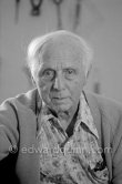 Max Ernst in his studio. Paris 1974 - Photo by Edward Quinn