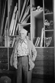 Max Ernst at his studio in Paris 1974. - Photo by Edward Quinn