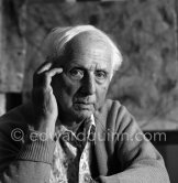 Max Ernst at his studio in Paris 1974. - Photo by Edward Quinn