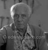 Max Ernst at his studio in Paris 1974. - Photo by Edward Quinn