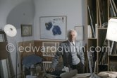 Max Ernst at his apartment, rue de Lille19, Paris 1974 - Photo by Edward Quinn