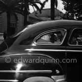 Farouk, ex King of Egypt, At the Nice train station 1954. Car: 1941 Chrysler Crown Imperial Limousine - Photo by Edward Quinn