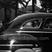 Farouk, ex King of Egypt, At the Nice train station 1954. Car: 1941 Chrysler Crown Imperial Limousine - Photo by Edward Quinn