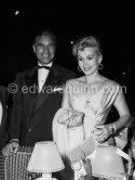 Zsa Zsa Gabor and Porfirio Rubirosa at the Red Cross Gala in the club Sporting d'Eté in Monte Carlo in 1955. - Photo by Edward Quinn