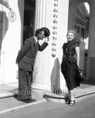 Zsa Zsa Gabor in front of Carlton Hotel, Cannes 1953. - Photo by Edward Quinn