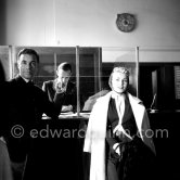 Zsa Zsa Gabor and Porfirio Rubirosa. Cannes Airport 1954. - Photo by Edward Quinn