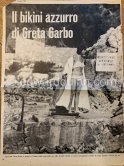 Press clipping, L'Europeo, 23 August 1959 (the magazine e doesn’t exist anymore). Greta Garbo at the swimming place of Villa The Rock. Cap d’Ail 1959. - Photo by Edward Quinn