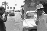 Jean-Luc Godard and Anna Karina. Cannes 1960. Car: Peugeot 403 - Photo by Edward Quinn