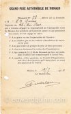 Original receipt for the press armband for Edward D. Quinn with rules of conduct. Monaco Grand Prix 1950. - Photo by Edward Quinn