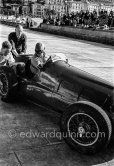 Peter Whitehead, (28) Ferrari 125. Monaco Grand Prix 1950. - Photo by Edward Quinn