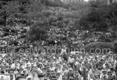 Spectators crowd the slopes of "Le Rocher". Monaco Grand Prix 1956. - Photo by Edward Quinn