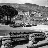 Luigi Musso, (24) Ferrari-Lancia D50. Peter Collins, (26) Ferrari-Lancia D50, Hernando da Silva Ramos, (6) Gordini T16, Horace H. Gould, (18) Maserati 250F. Monaco Grand Prix 1956. - Photo by Edward Quinn